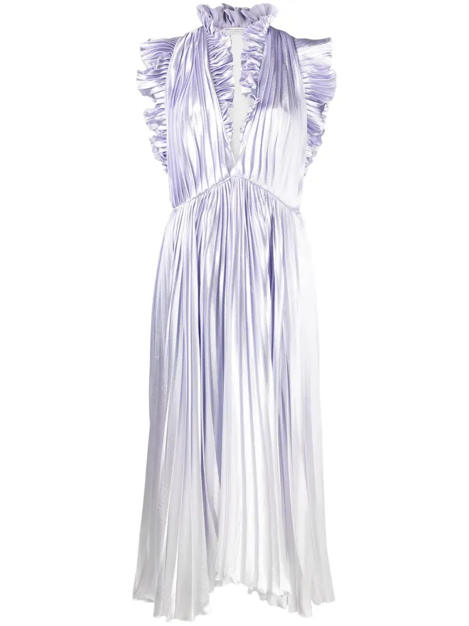 Philosophy Di Lorenzo Serafini Philosophy Di Lorenzo Serafini メタリック光沢プリーツドレスの商品画像