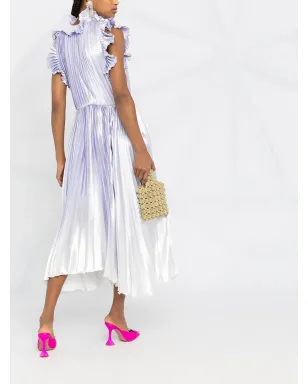 Philosophy Di Lorenzo Serafini メタリック光沢プリーツドレス - サムネイル4