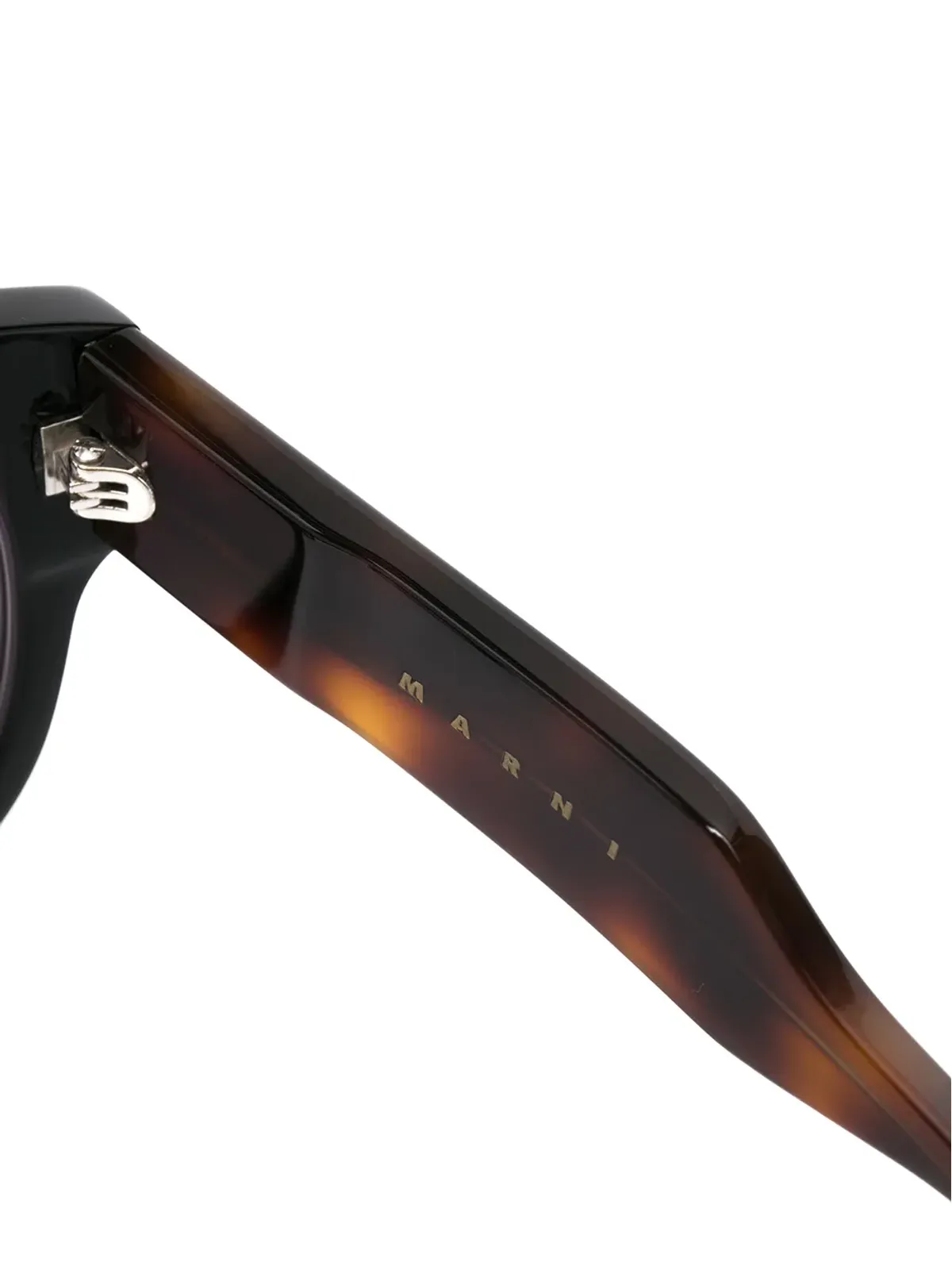 Marni Eyewear ウェイファーラー型べっ甲風サングラス - 画像3