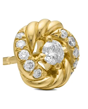 David Yurman 18ktイエローゴールド ペティット・インフィニティ ダイヤモンド スタッド イヤリング - サムネイル5