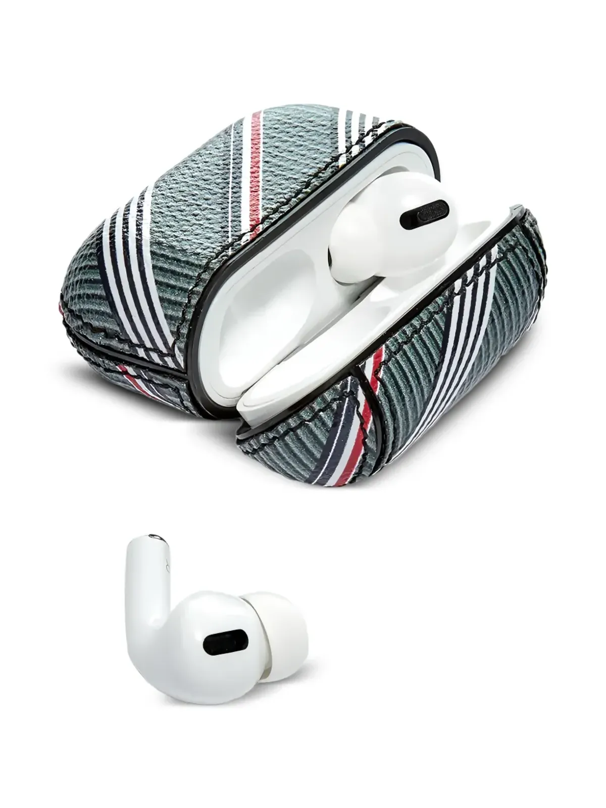 Thom Browne ストライプ柄 AirPodsケース - グリーン - 画像3