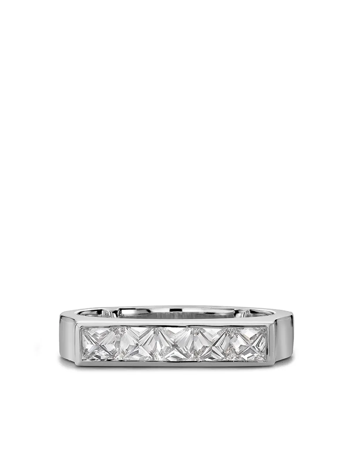 Pragnell RockChic フラットトップ ダイヤモンド リング 18Kホワイトゴールド - 画像2