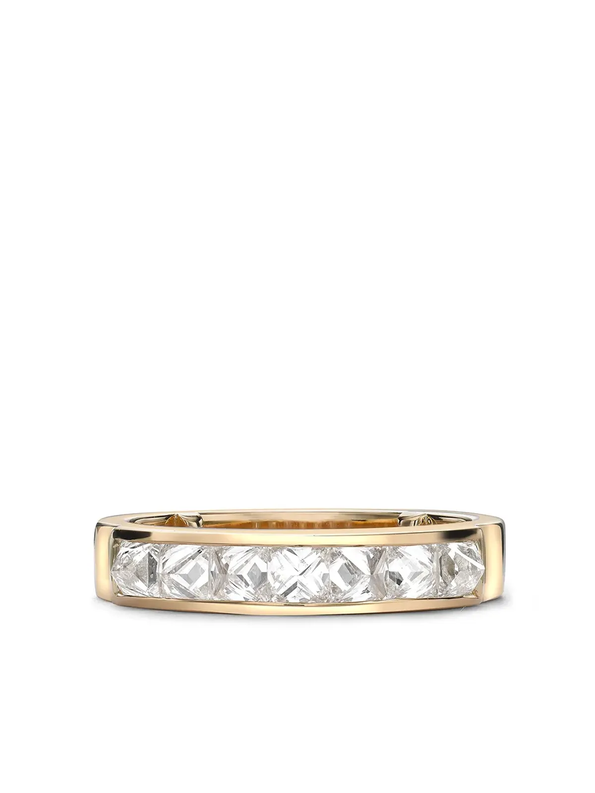 Pragnell 18kt イエローゴールド ロックChic ドーム型 ダイヤモンドリング - 画像2