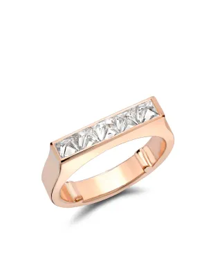 Pragnell 18kt ローズゴールド RockChic フラットトップ ダイヤモンド リング - Pink - サムネイル1