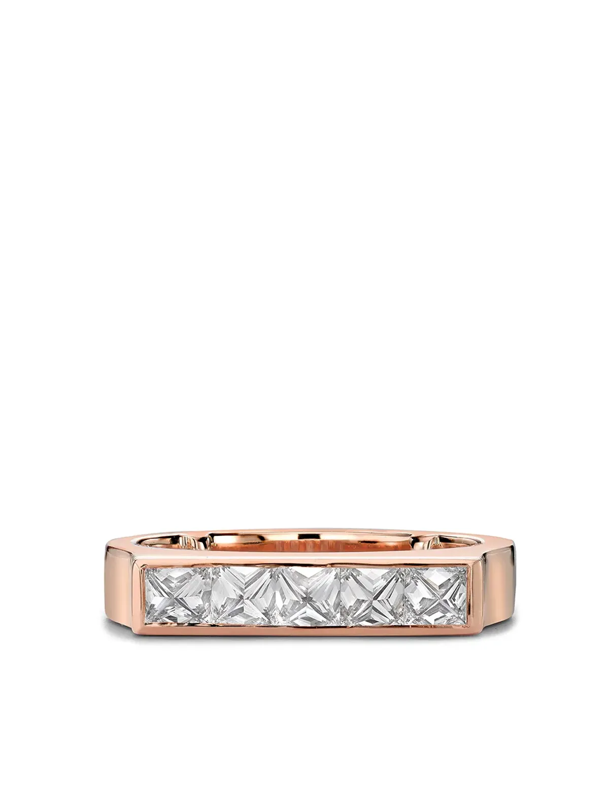Pragnell 18kt ローズゴールド RockChic フラットトップ ダイヤモンド リング - Pink - 画像2