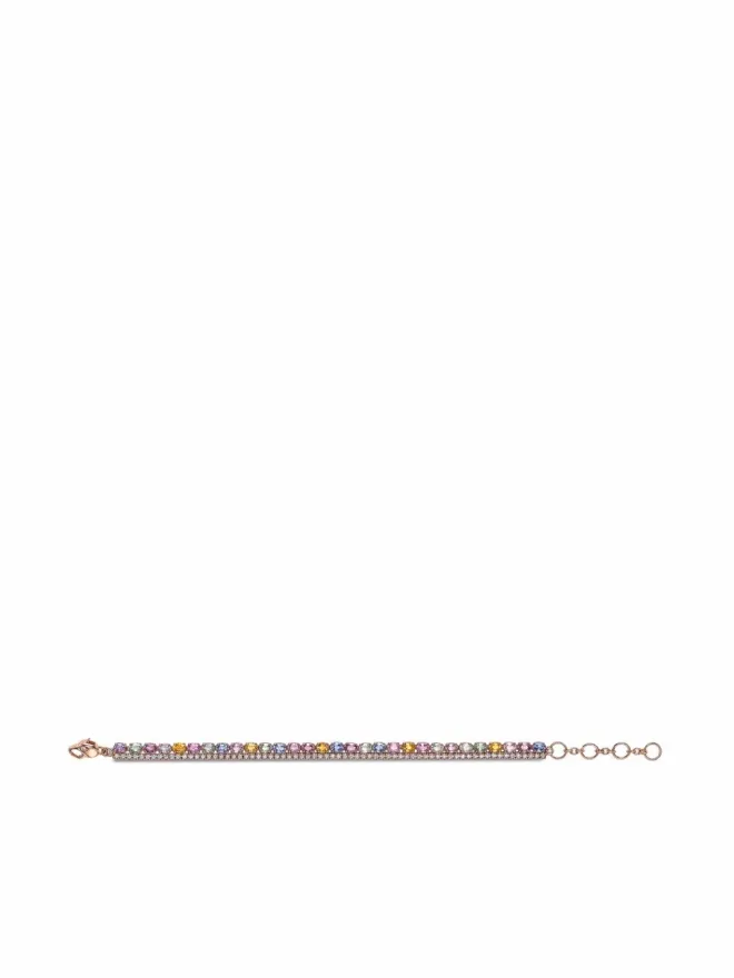 Pragnell Pragnell 18kt ローズゴールド レインボーサファイアとダイヤモンド ブレスレットの商品画像