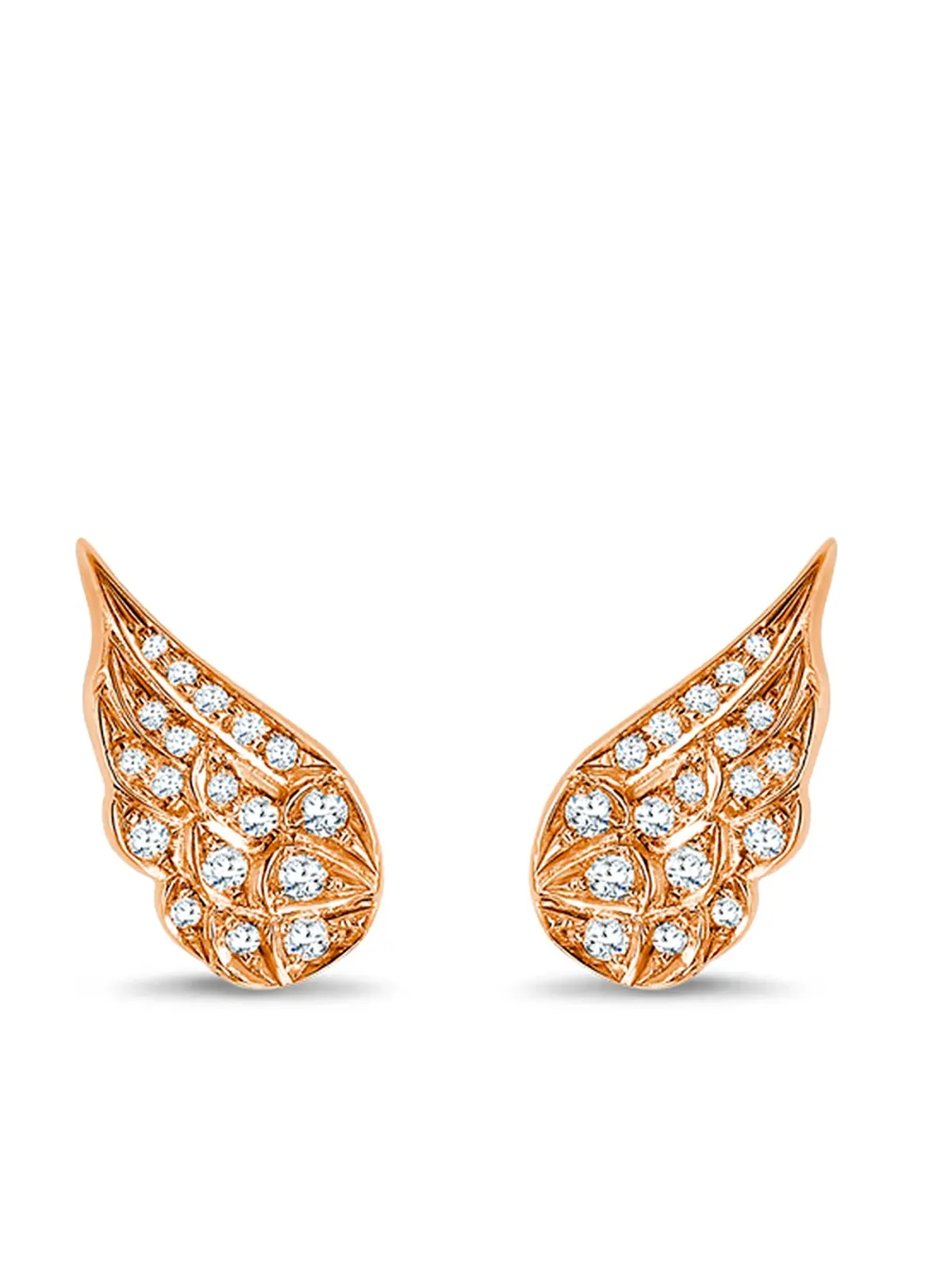 Pragnell 18kt ローズゴールド ダイヤモンド ティアラ イヤリング - ピンク - 画像1