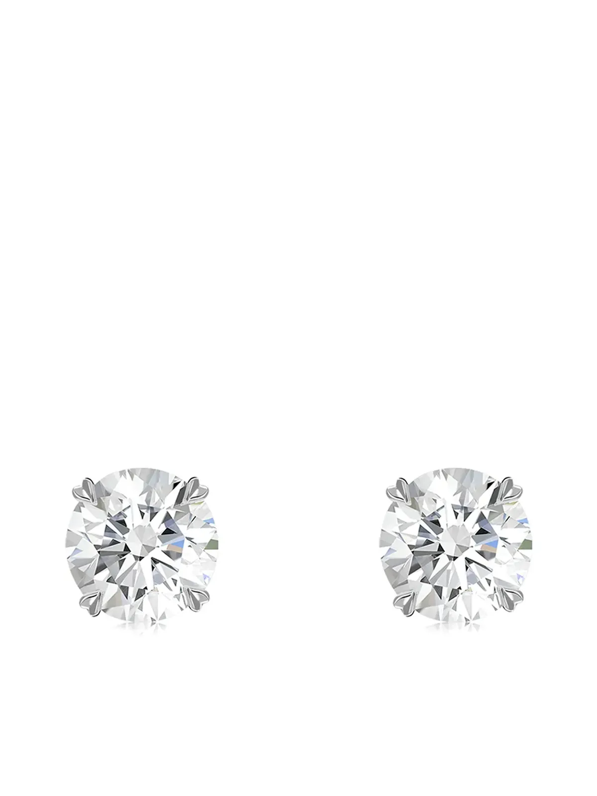 Pragnell ウィンザー・スタッド・ピアス 18Kホワイトゴールド ダイヤモンド - 画像1