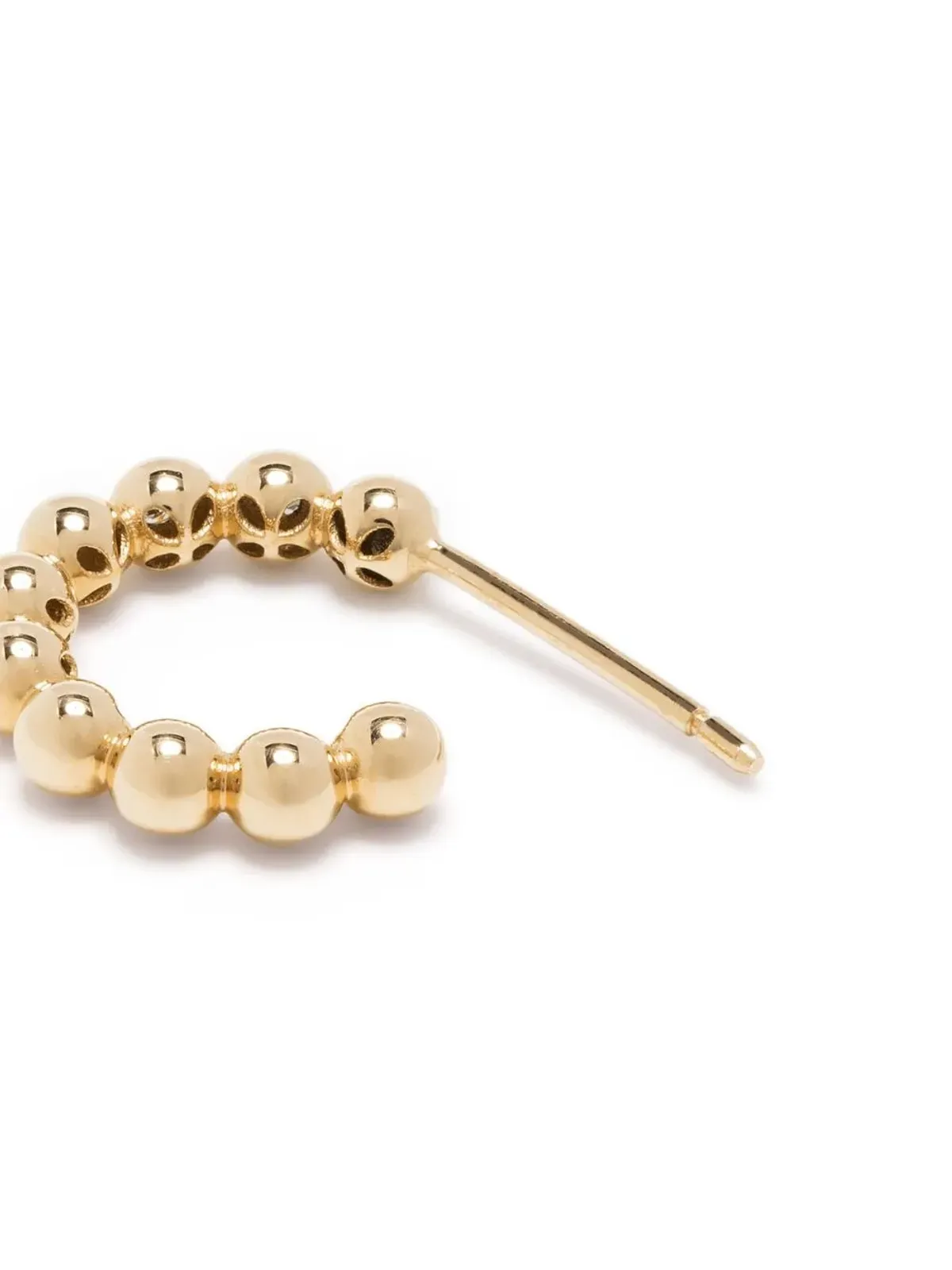 Pragnell 18K イエローゴールド ボヘミア ダイヤモンド フープピアス - 画像4