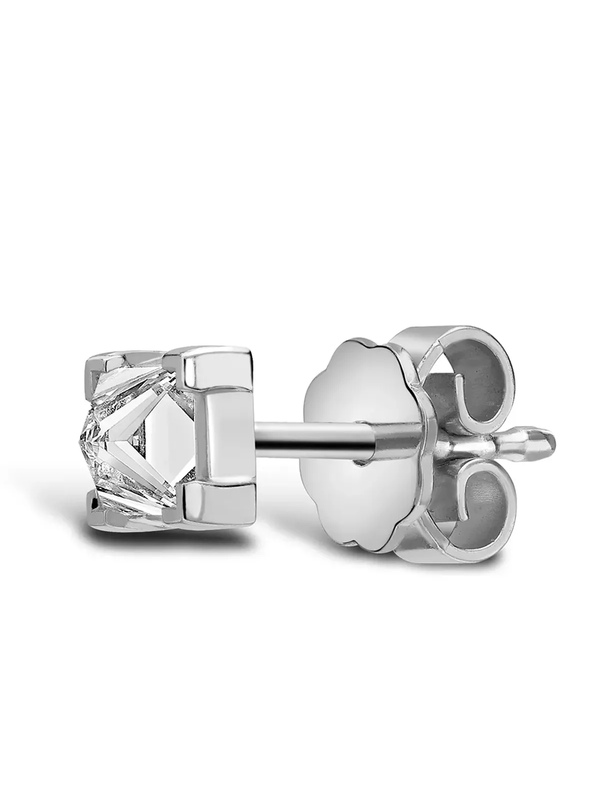 Pragnell 18Kホワイトゴールド RockChic ダイヤモンド・ソリテール・ピアス - シルバー - 画像2