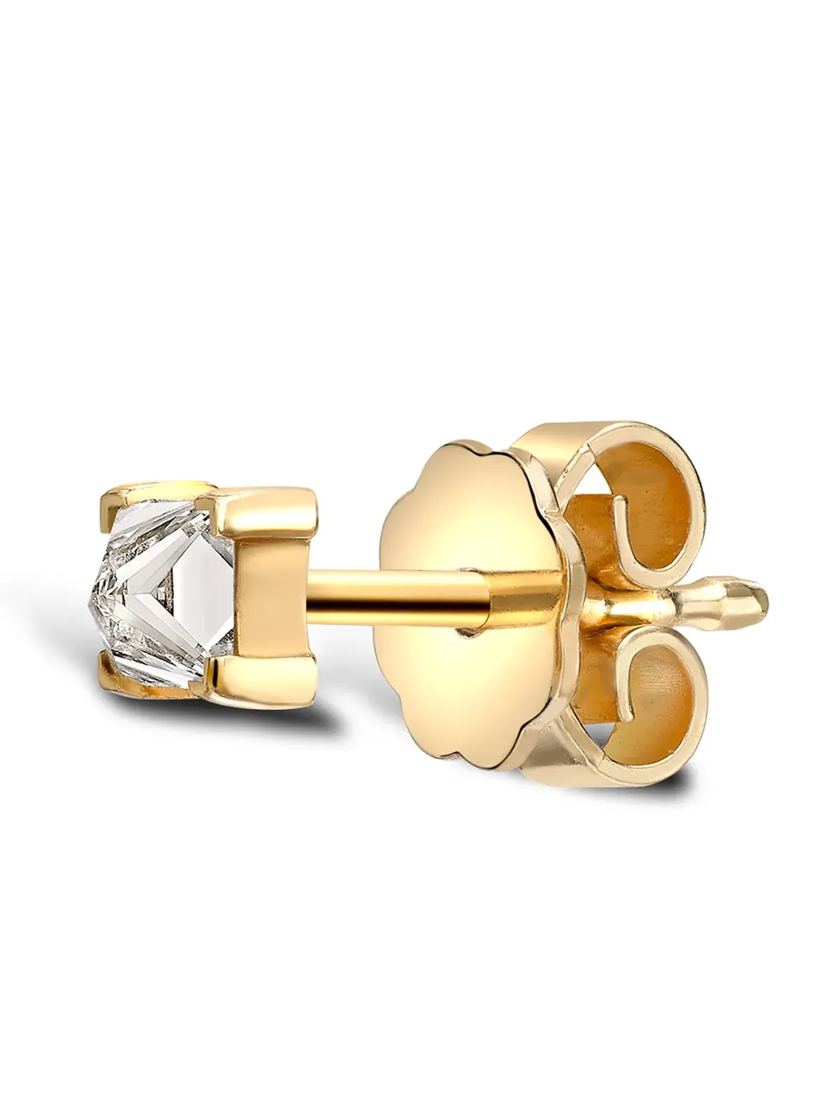 Pragnell 18K イエローゴールド ロックChic ダイヤモンド ソリテール イヤリング - 画像2