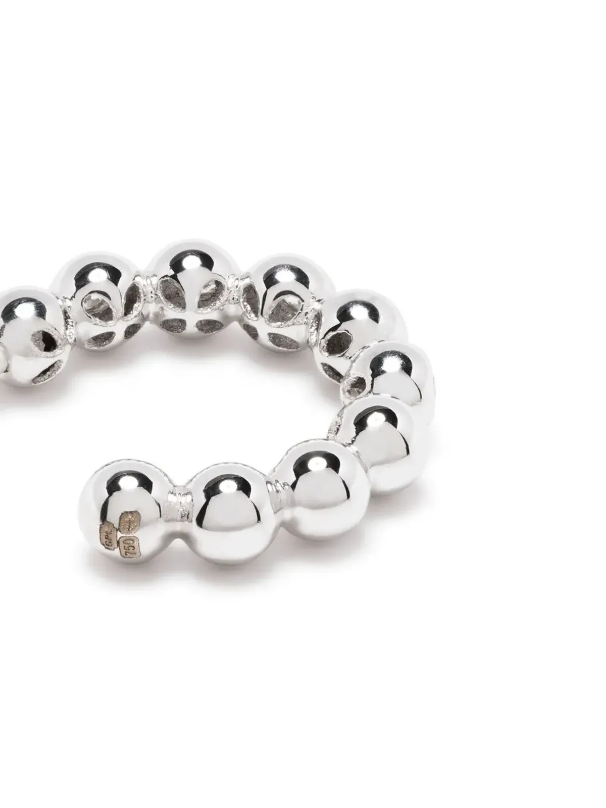 Pragnell 18ktホワイトゴールド Bohemia ダイヤモンド フープピアス - シルバー - 画像4
