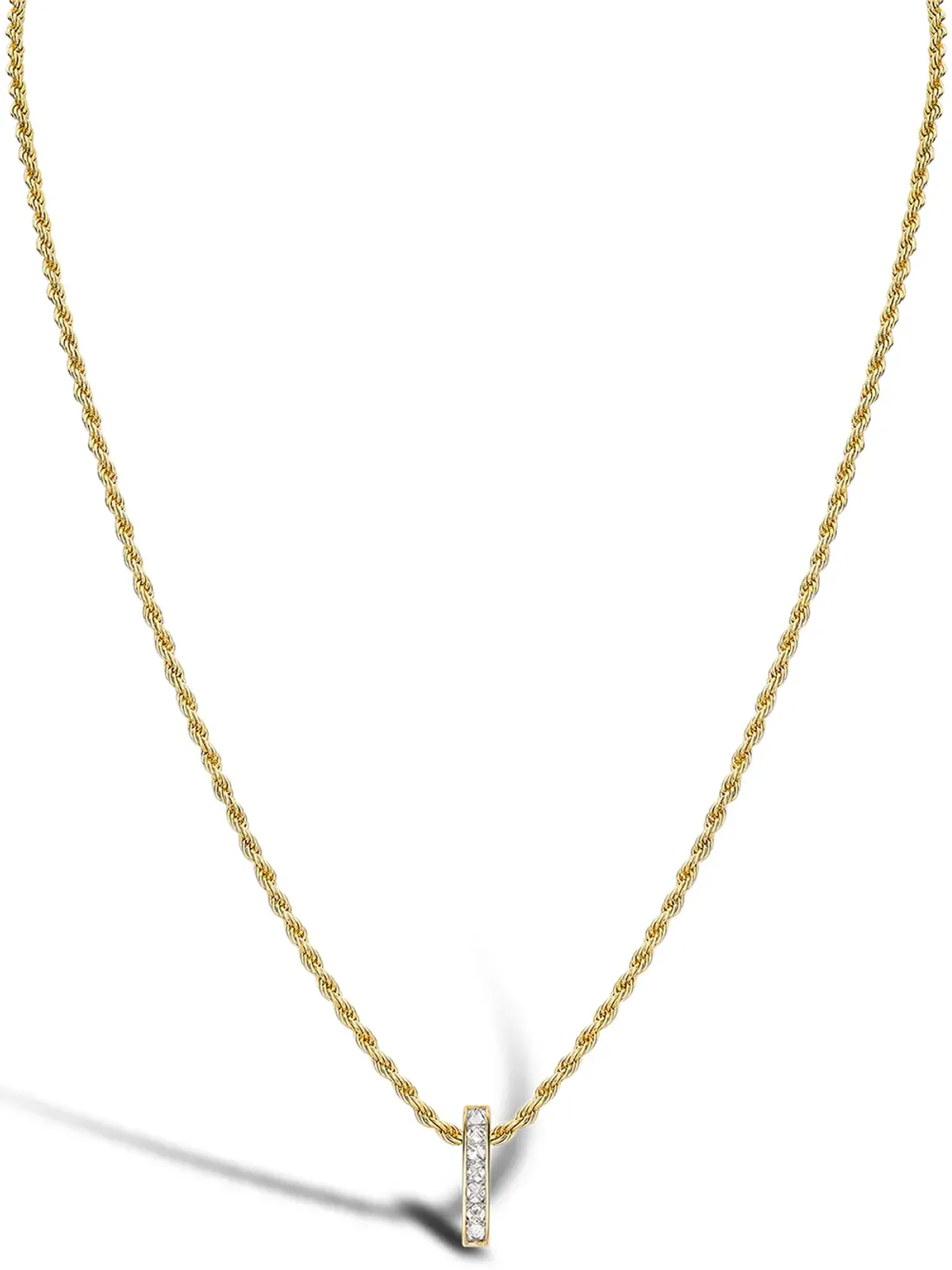 Pragnell RockChic ペンダント 18K イエローゴールド ダイヤモンド バー - 画像2