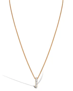 Pragnell 18kt ローズゴールド ダイヤモンド バー RockChic ペンダント - サムネイル2