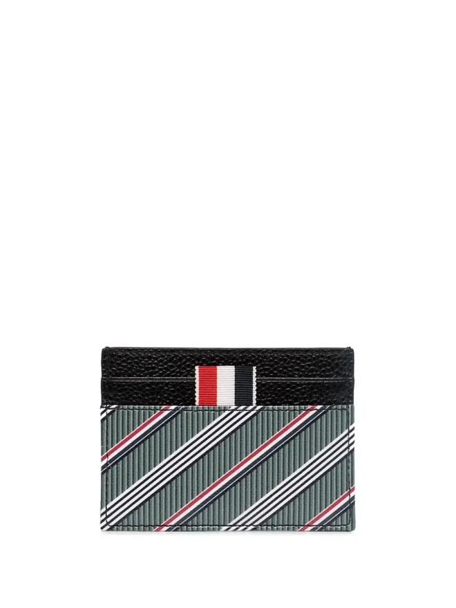 Thom Browne Thom Browne RWBストライプ レザー カードホルダー - グレーの商品画像