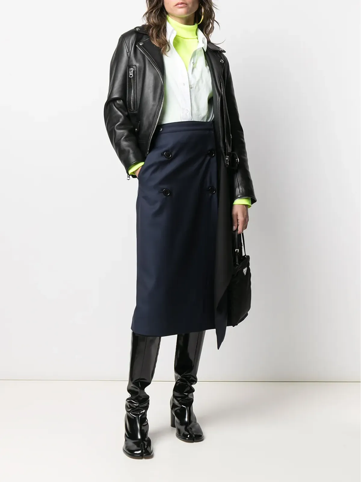 VETEMENTS ダブルボタン付きAラインスカート - ブルー - 画像2