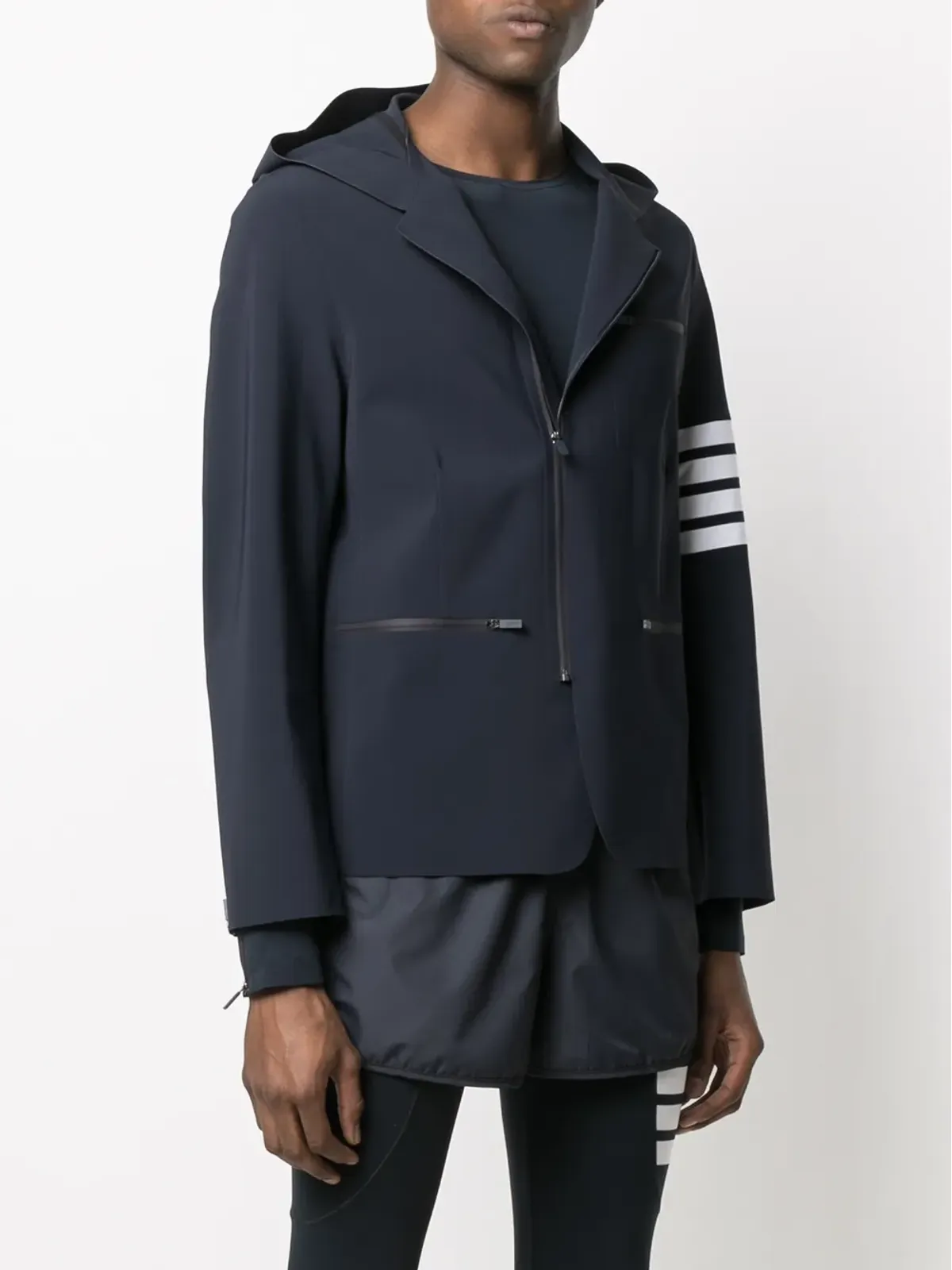 Thom Browne 半ジップフード付きパフォーマンスジャケット - 画像3