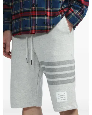 Thom Browne 4バー モチーフ ドローストリング トラックショーツ グレー - サムネイル5