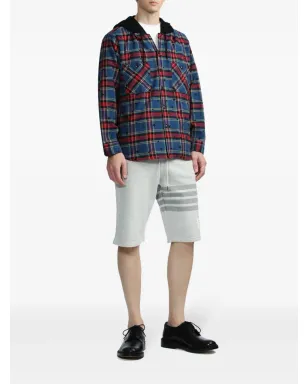 Thom Browne 4バー モチーフ ドローストリング トラックショーツ グレー - サムネイル2