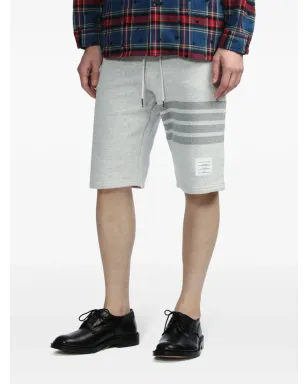 Thom Browne 4バー モチーフ ドローストリング トラックショーツ グレー - サムネイル3