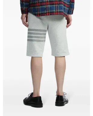 Thom Browne 4バー モチーフ ドローストリング トラックショーツ グレー - サムネイル4
