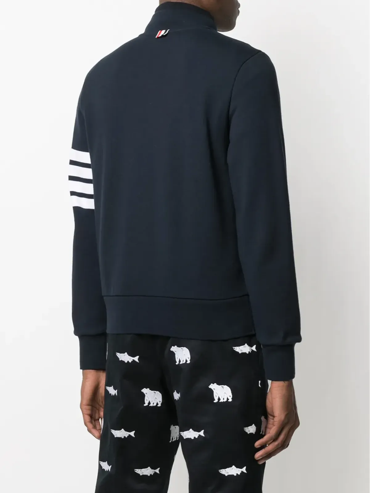 Thom Browne 4-Barストライプジップアップスウェットシャツ - 画像4