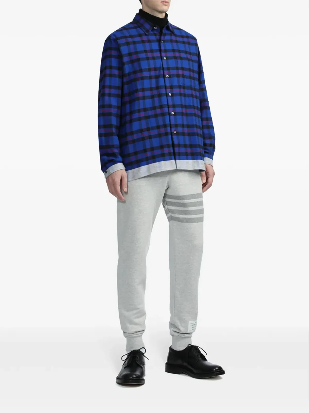 Thom Browne 4-Barストライプ コットン トラックパンツ - グレー - 画像2