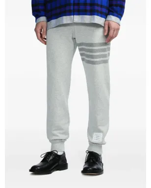 Thom Browne 4-Barストライプ コットン トラックパンツ - グレー - サムネイル3