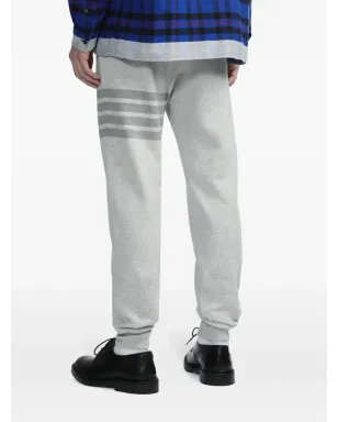 Thom Browne 4-Barストライプ コットン トラックパンツ - グレー - サムネイル4