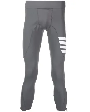 Thom Browne 4-Barストライプ 軽量コンプレッションタイツ（グレー） - サムネイル1