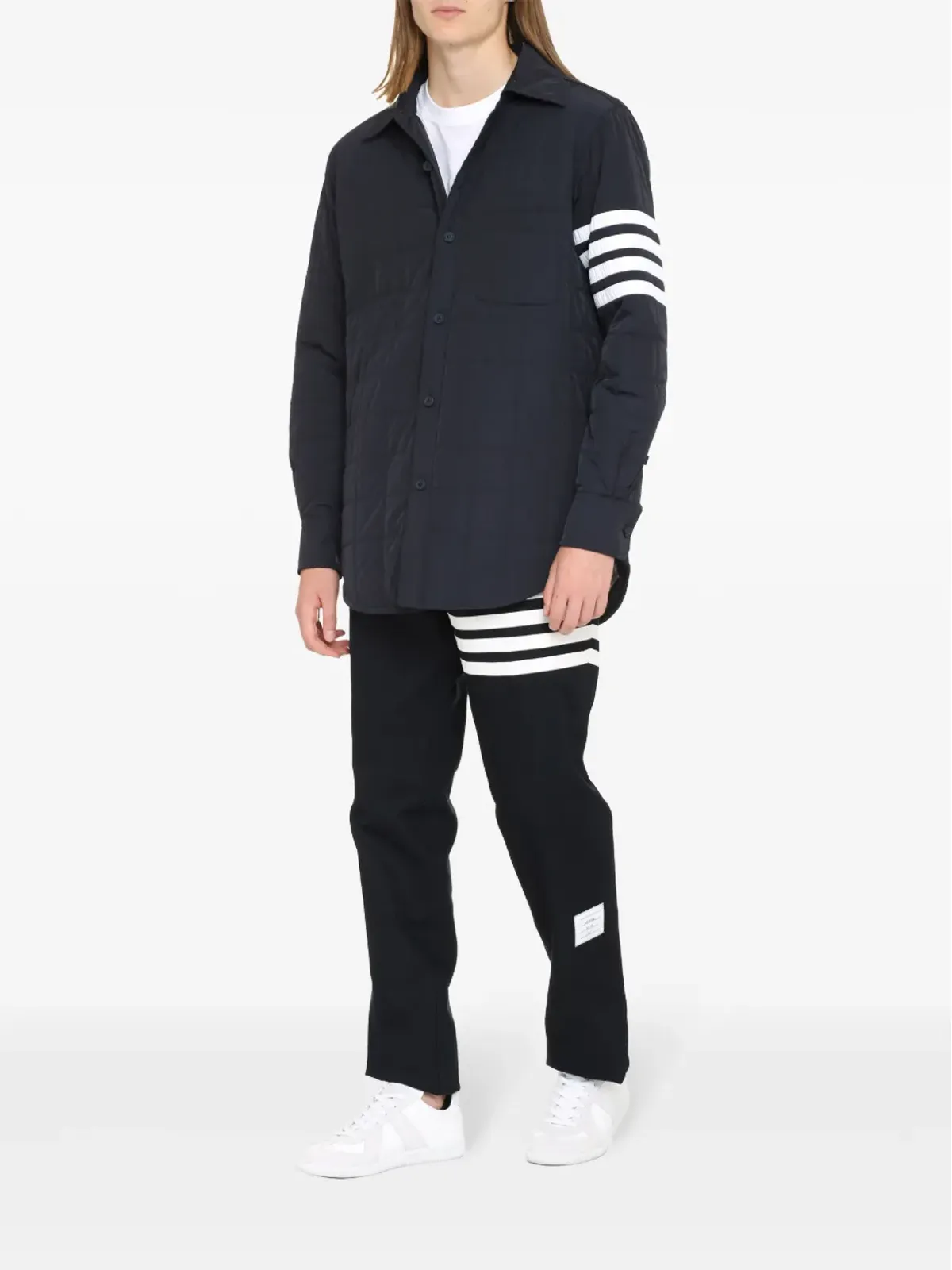 Thom Browne 4バー・ストライプ パッド入りシャツジャケット - 画像2