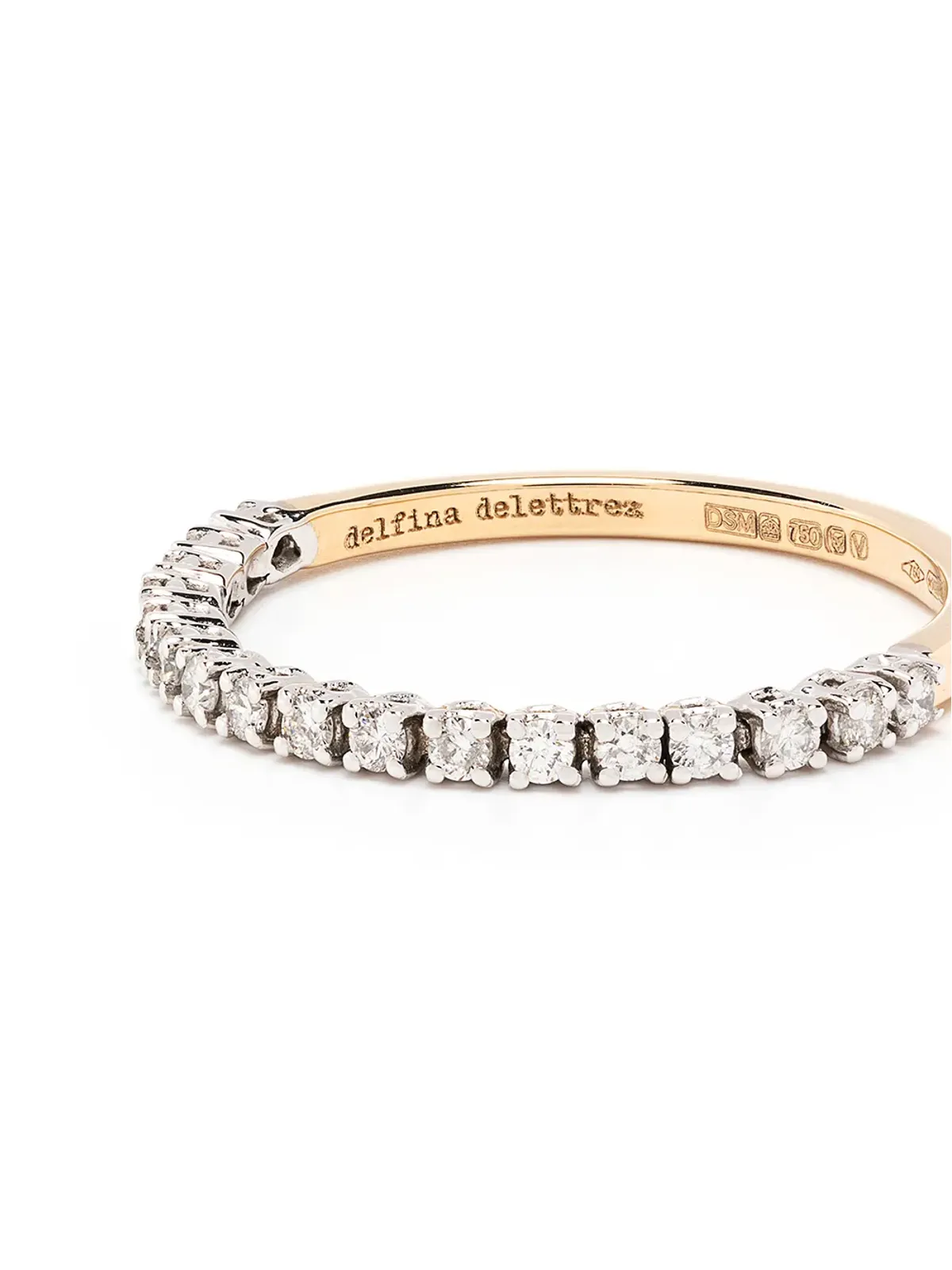 Delfina Delettrez 1987 バンドリング 18K イエローゴールド ダイヤモンド - 画像3
