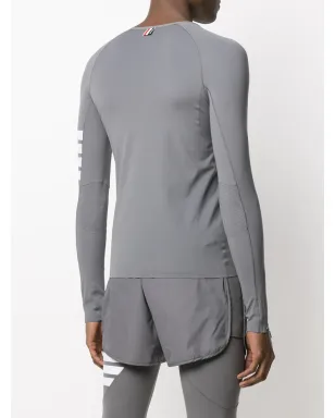Thom Browne グレー 4-Barストライプ ライトウェイト コンプレストップ - サムネイル4