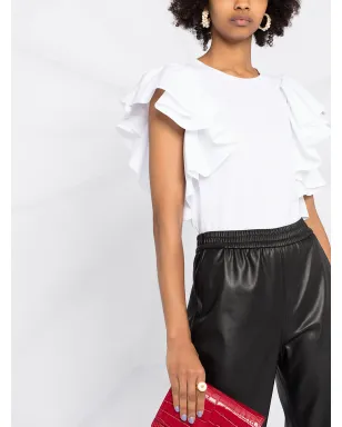 Alexander McQueen ショートラッフルスリーブ クロップドトップ - サムネイル5