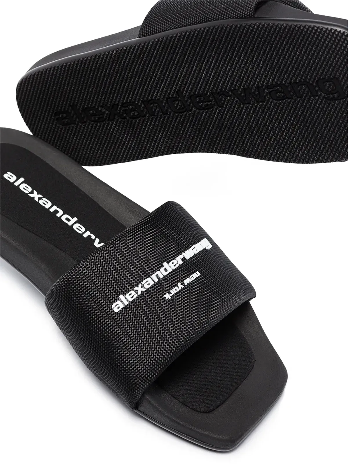 Alexander Wang ロゴプリント フラットサンダル - 画像2