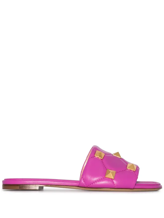 Valentino Garavani Valentino Garavani ローマンスタッド フラットサンダル ピンクの商品画像