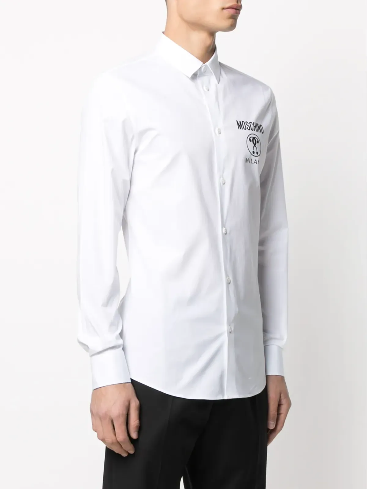 Moschino ダブルクエスチョンマークプリントシャツ - White - 画像3