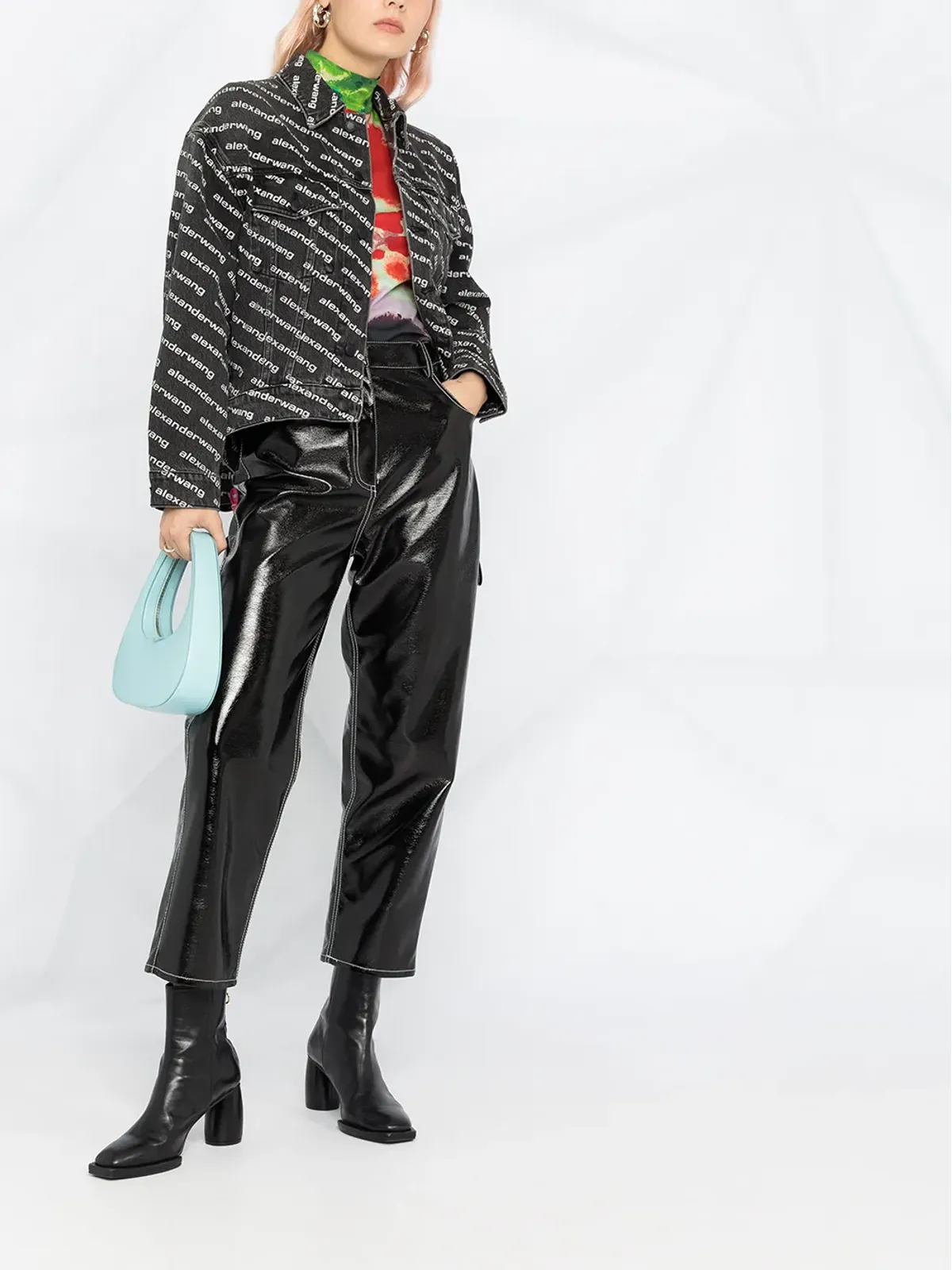 Alexander Wang 全面ロゴプリントジャケット - ブラック - 画像2