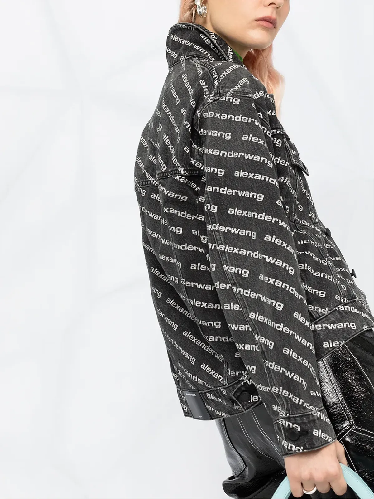 Alexander Wang 全面ロゴプリントジャケット - ブラック - 画像3