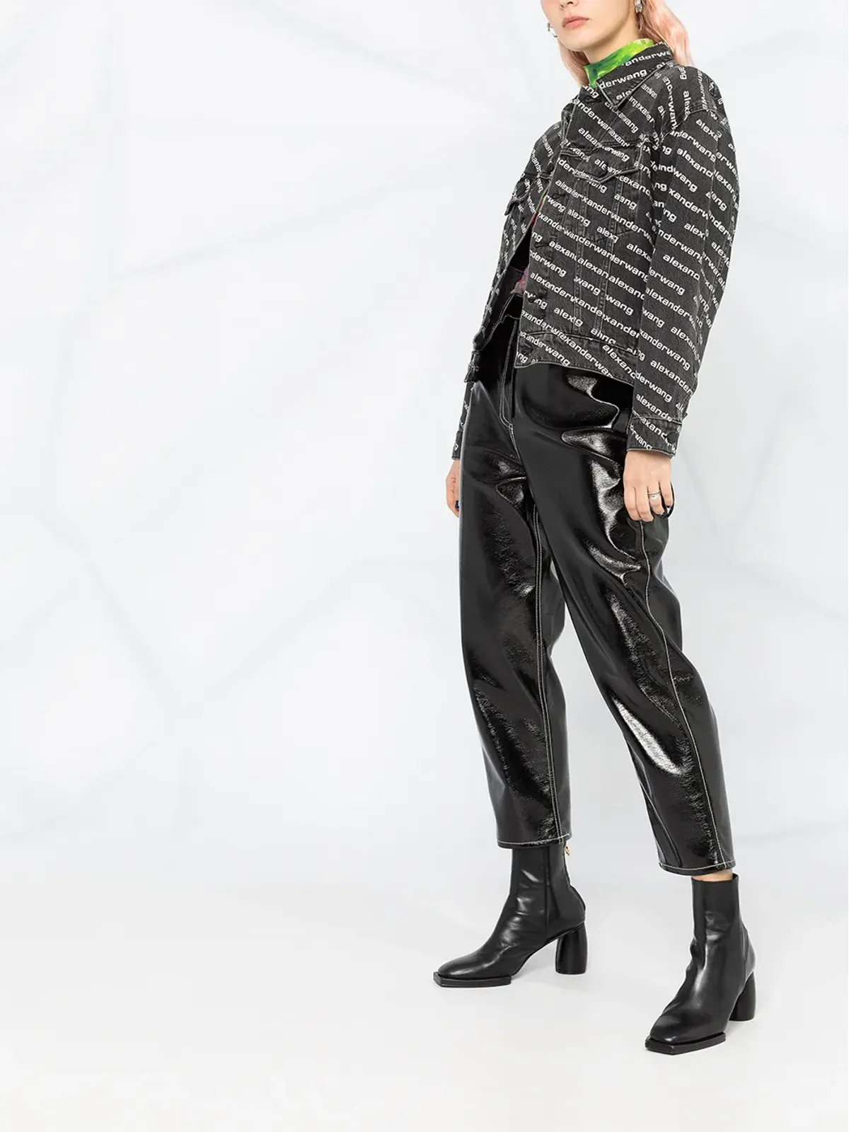 Alexander Wang 全面ロゴプリントジャケット - ブラック - 画像4