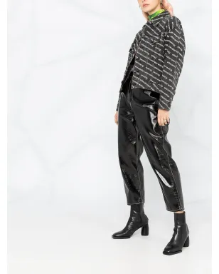 Alexander Wang 全面ロゴプリントジャケット - ブラック - サムネイル4