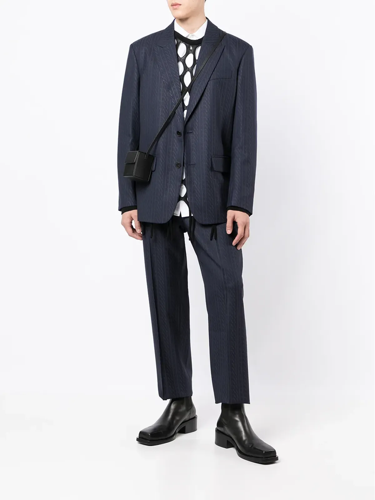 Valentino Garavani VLTNプリント シングルブレストスーツジャケット - 画像2