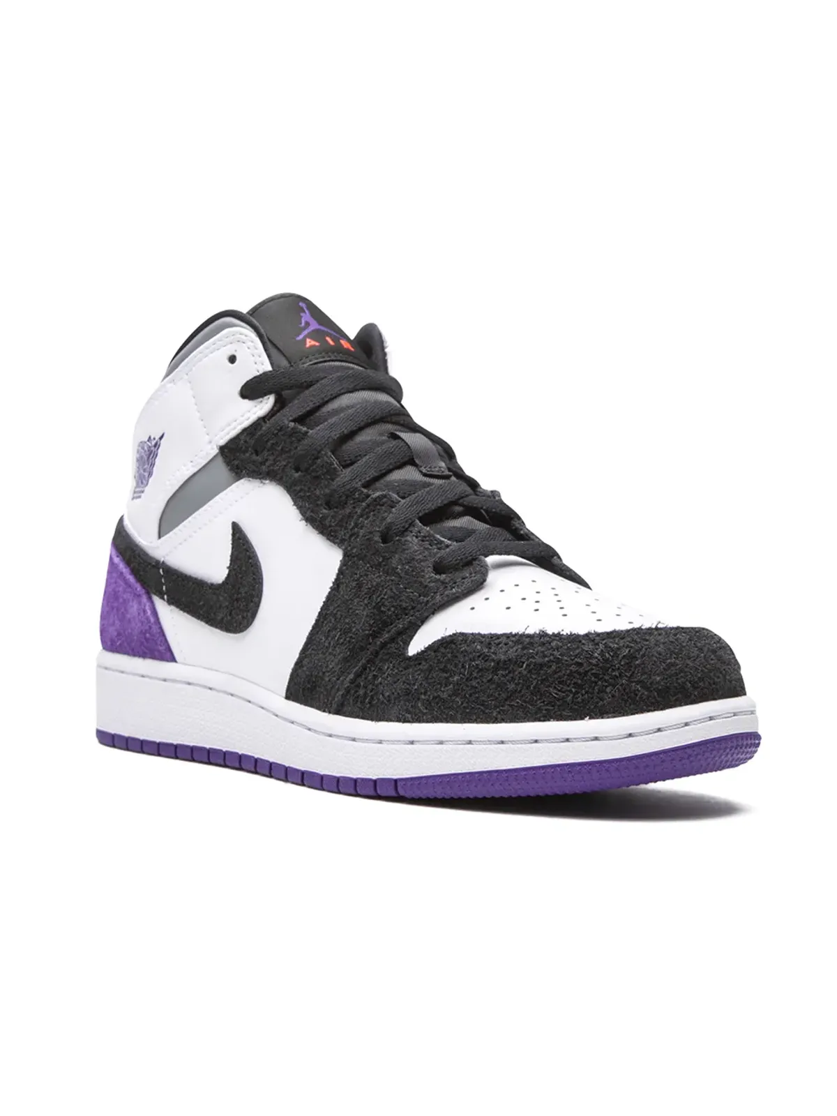 Jordan Kids エアジョーダン1 ミッド SE Court Purple スエード スニーカー - 画像1