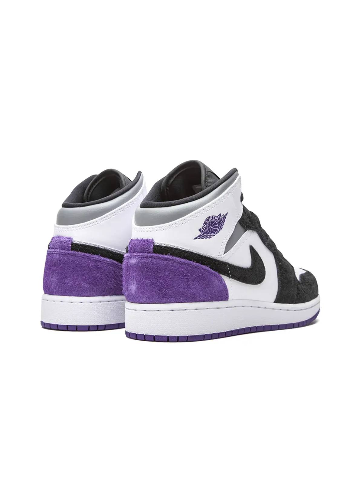 Jordan Kids エアジョーダン1 ミッド SE Court Purple スエード スニーカー - 画像3