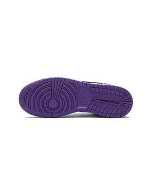 Jordan Kids エアジョーダン1 ミッド SE Court Purple スエード スニーカー - サムネイル4