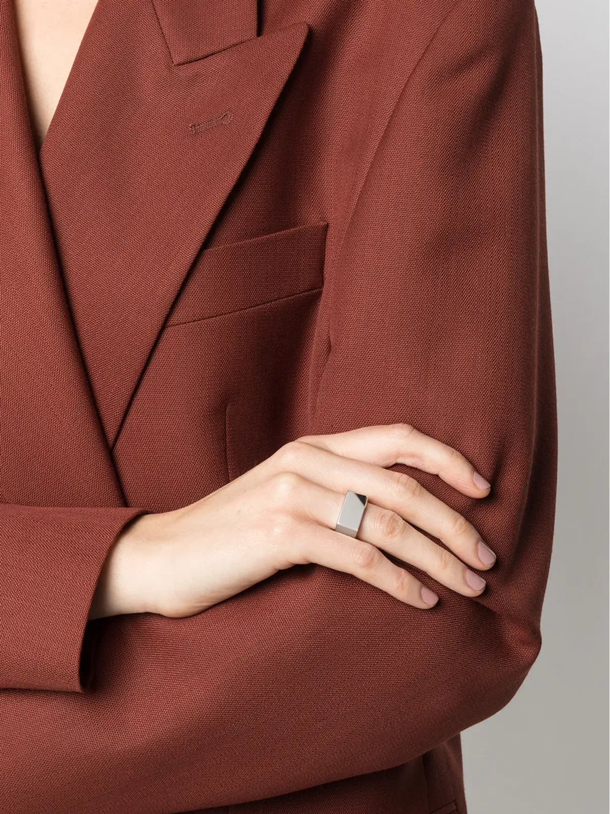 Capsule Eleven Jewel Beneath signet ring - Silver - 画像2