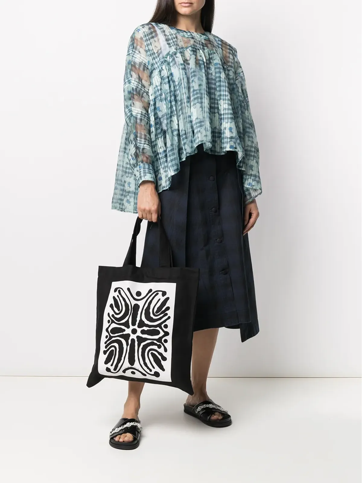 10 CORSO COMO アブストラクトプリント トートバッグ - 画像2