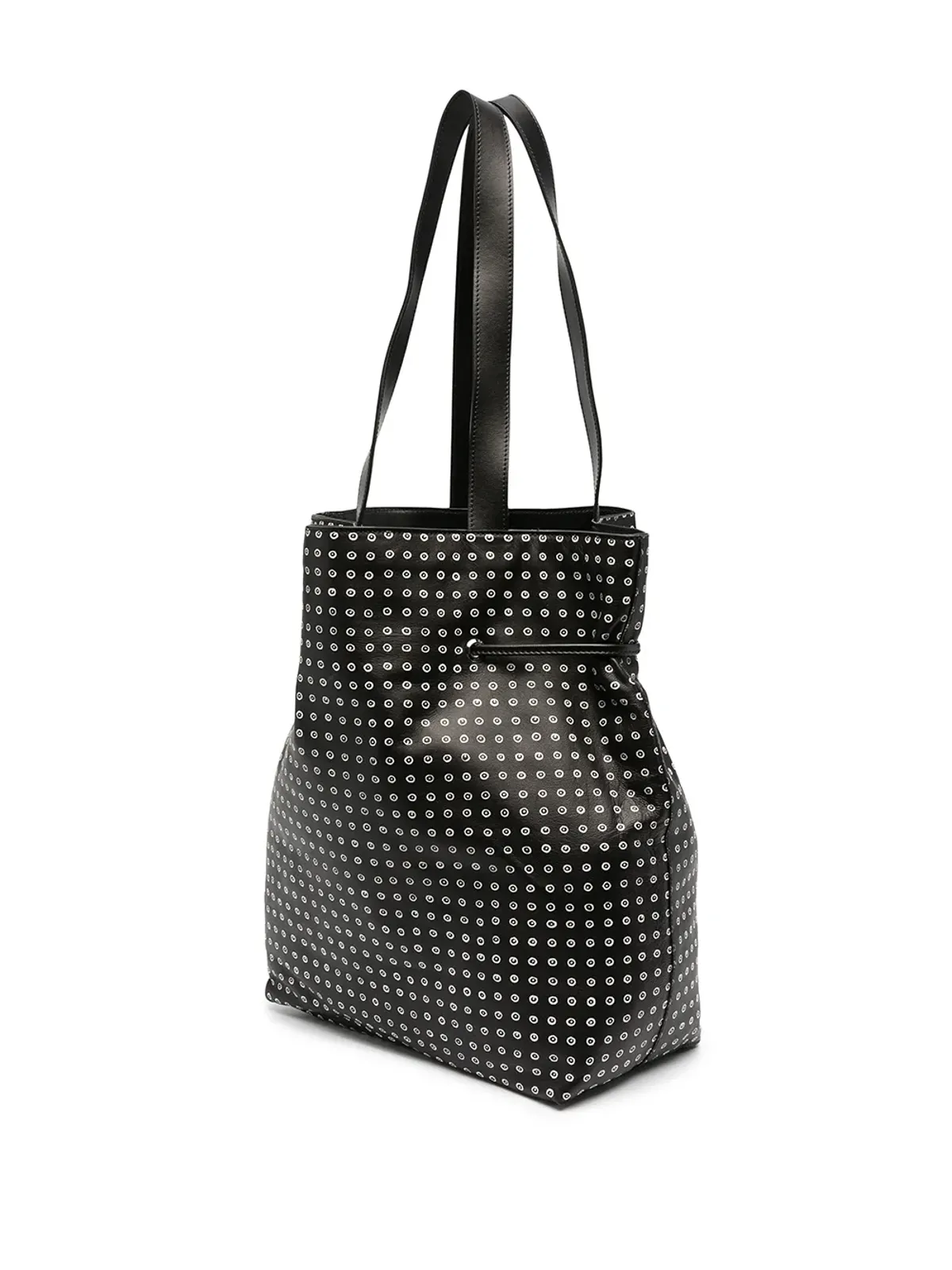 10 CORSO COMO スポットプリント レザー バケットショルダーバッグ - 画像3