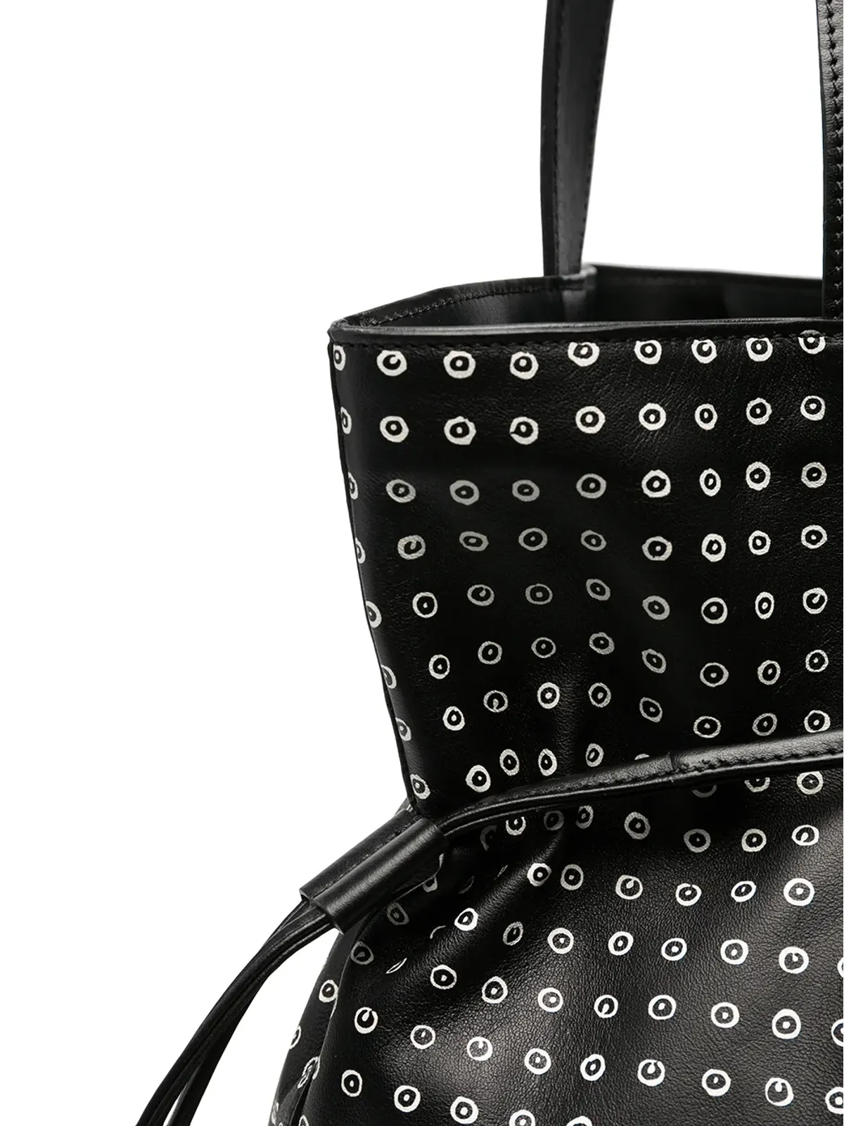 10 CORSO COMO スポットプリント レザー バケットショルダーバッグ - 画像4