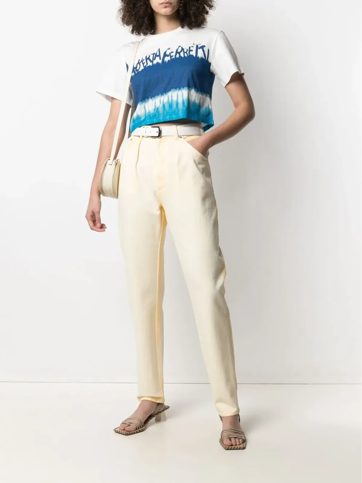 Alberta Ferretti テーパードデニムジーンズ - 画像2